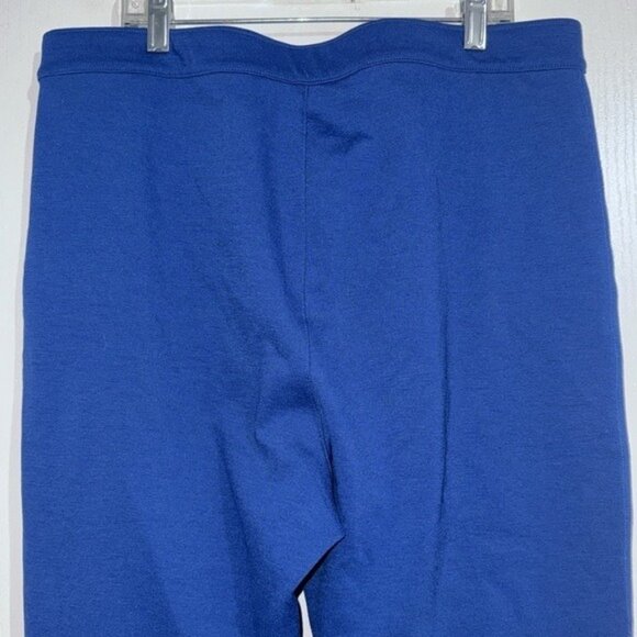 Liz Claiborne Womens Blue Straight-Leg Trousers Size 14 Polyester/Rayon - Picture 7 of 9